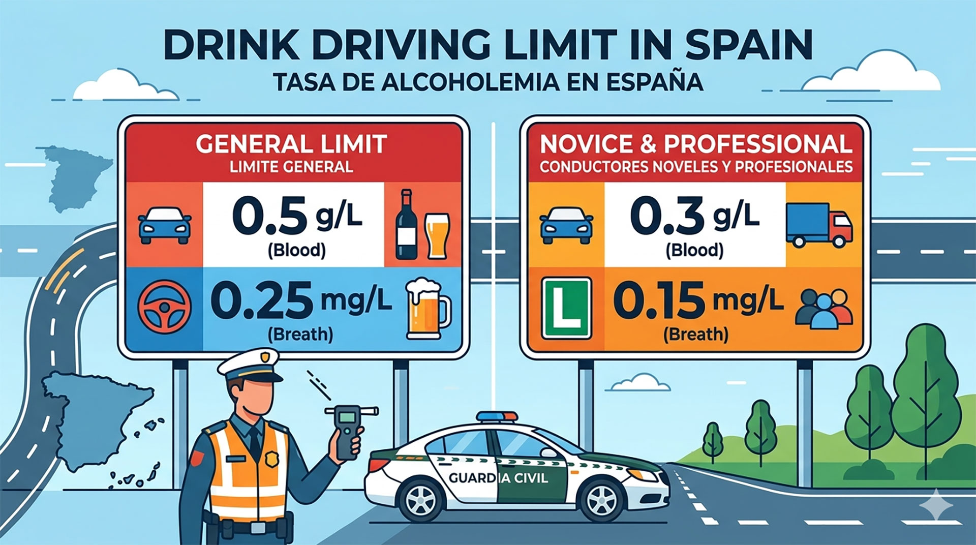 Drink Driving Limit in Spain
